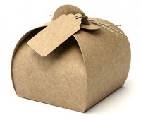 10 Kraftpapier Geschenkboxen 6cm