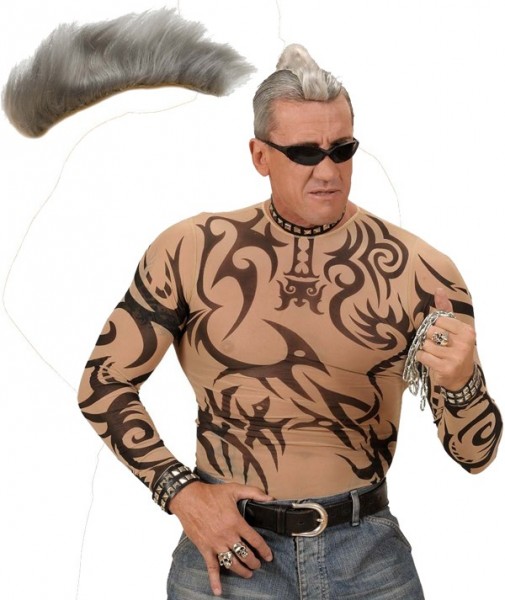 Grauer Punk Iro Zum Aufstecken