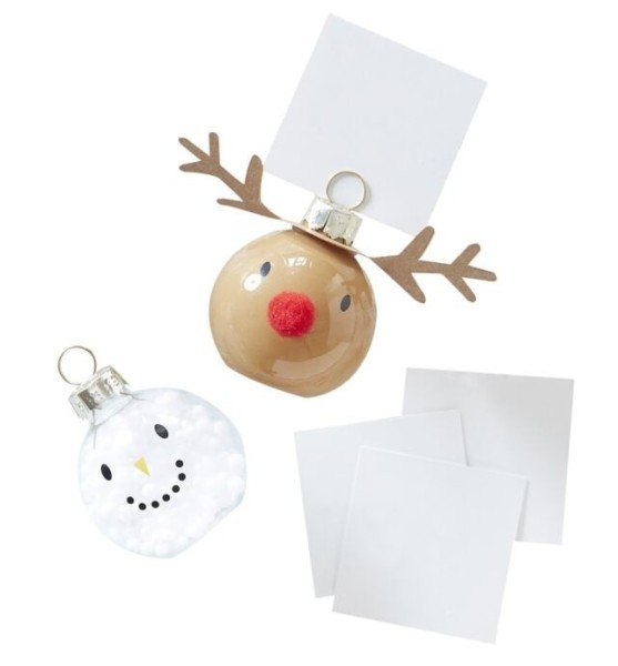 6 Schnee Freunde Tischkaltenhalter 6cm