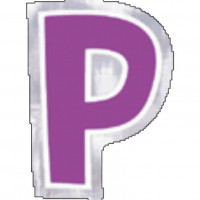 48 Ballonsticker Buchstabe P