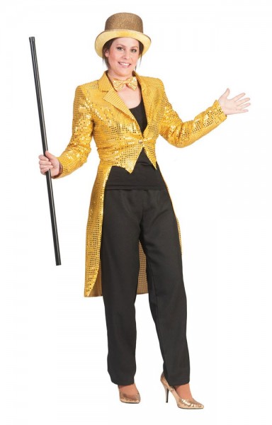 Pailletten Frack Für Damen Gold