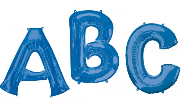Folienballon Buchstabe A blau XL 86cm