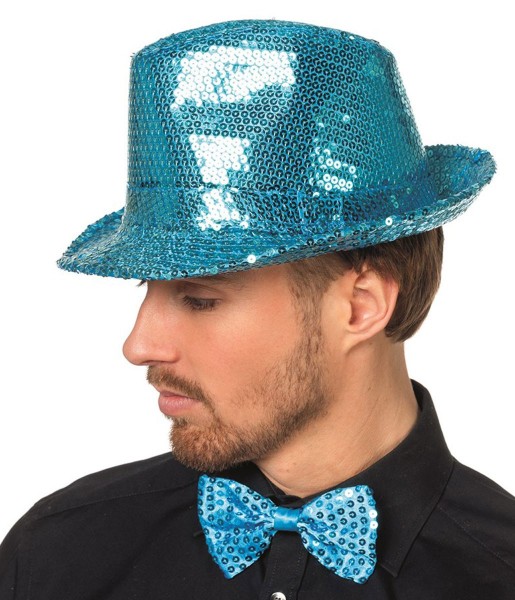 Glitzernde Paillettenfliege Blau