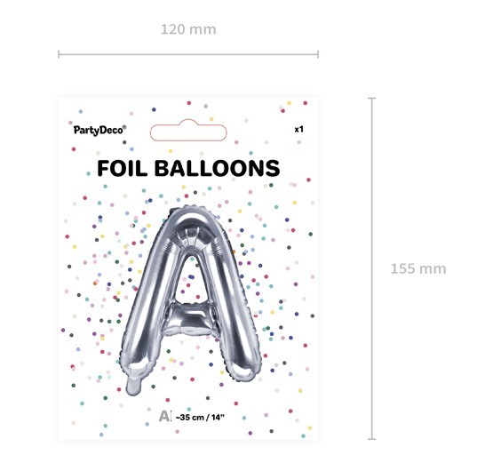 Folieballong A silver 35cm 4