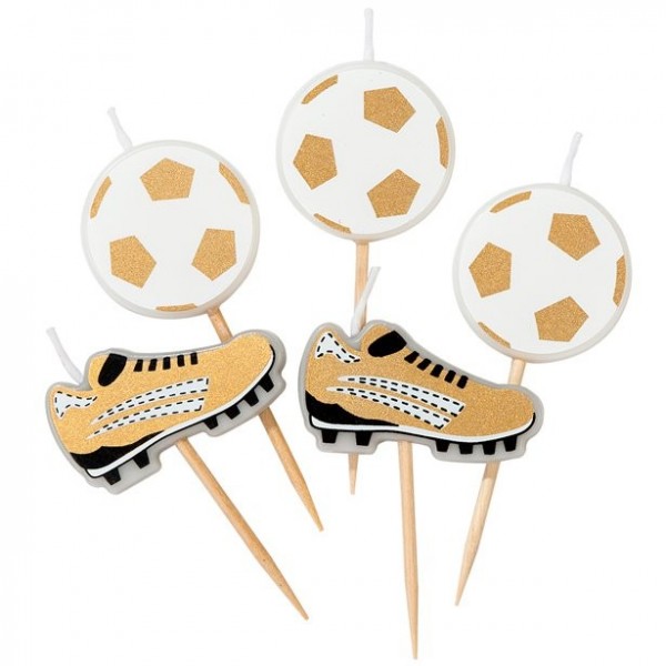 5 Fußball Champion Tortenkerzen