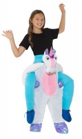 Vorschau: Huckepack Einhorn Kostüm für Kinder