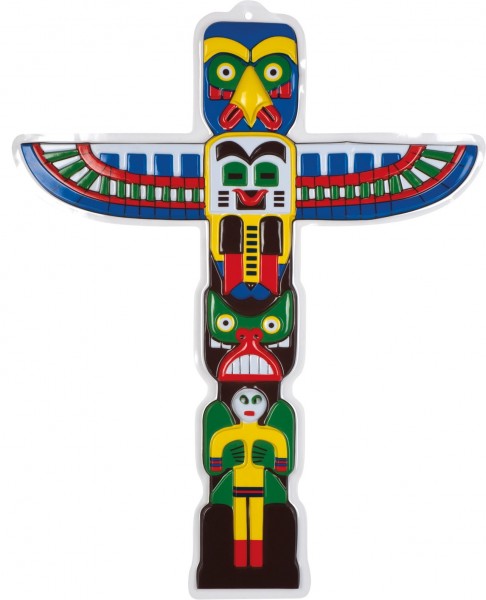 Totempfahl Indianer Party Wand Dekoration