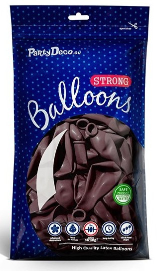 10 Partystar metallic Ballons brombeere 27cm 2