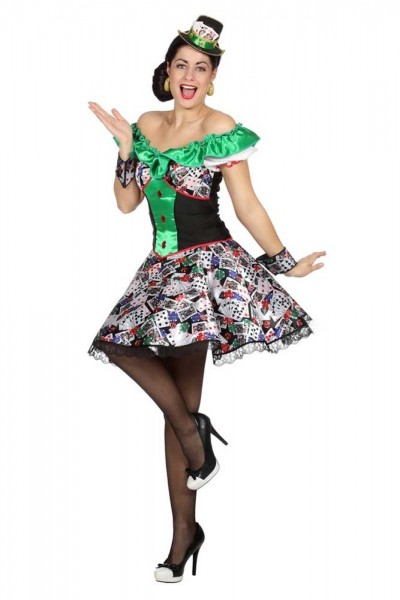 Spielkarten Casino Kleid für Damen