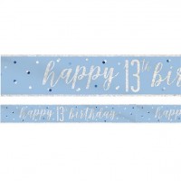 Sparkling Blue 13.Geburtstag Banner 2,75m