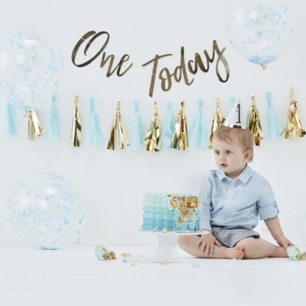 Hooray One Today Partyset blau 8-teilig