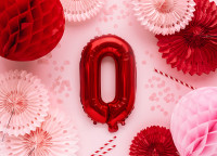 Roter O Buchstabenballon 35cm