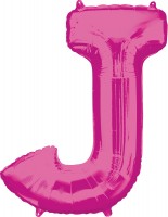 Folienballon Buchstabe J pink XL 83cm