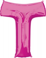 Folienballon Buchstabe T pink XL 81cm