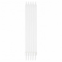 12 Riesen Tortenkerzen weiß 16cm