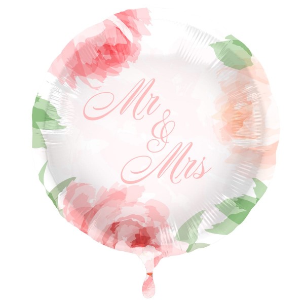 Folienballon Mr and Mrs Roses 45cm