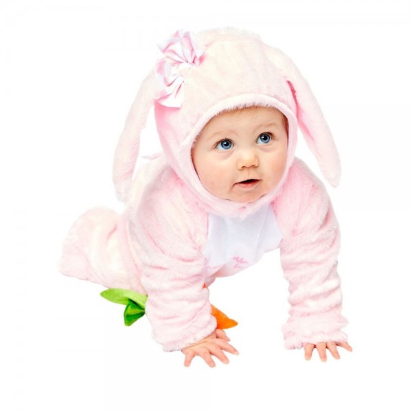 Süßes Baby Hasenkostüm in Rosa 2