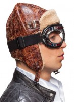Fliegerbrille Schwarz-Silber Retrolook
