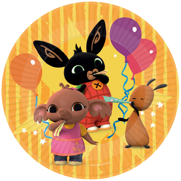 8 Hase Bing Pappteller 23cm