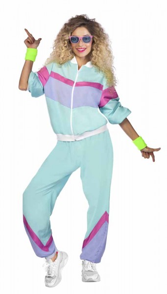 80er Jahre Trainingsanzug blau unisex 3