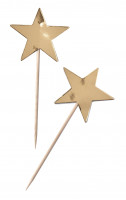 10 Goldene Metallic Zauber Stern Party Picker