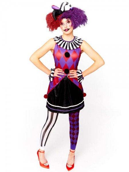 Violetta Harlekin Damenkostüm