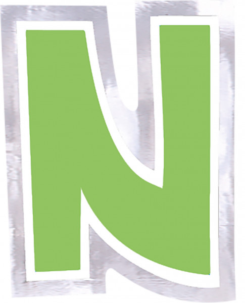 48 Ballonsticker Buchstabe N