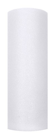 9m Tüll Tischläufer Glitter Weiß 2