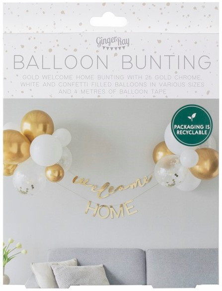 Golden Welcome Home Girlanden Set 2