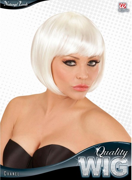 Flippige Bob Perücke Weiß