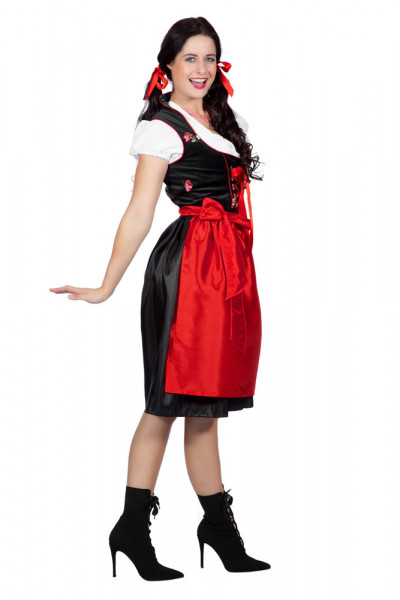 Dirndl Irena für Damen schwarz-rot 2