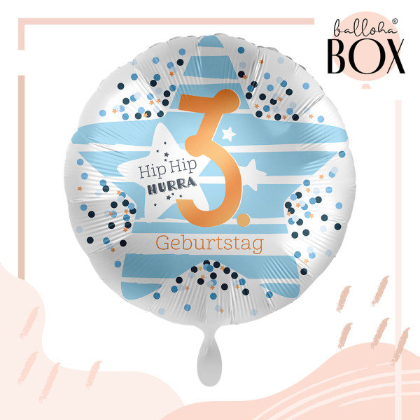 Balloha Geschenkbox DIY 3. Geburtstag Stars XL