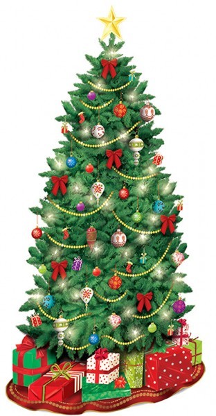 Weihnachtsbaum Wandkulisse 85cm x 1,65m