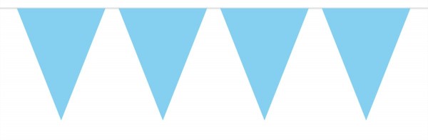 Kleine Wimpelkette Babyblau 3m