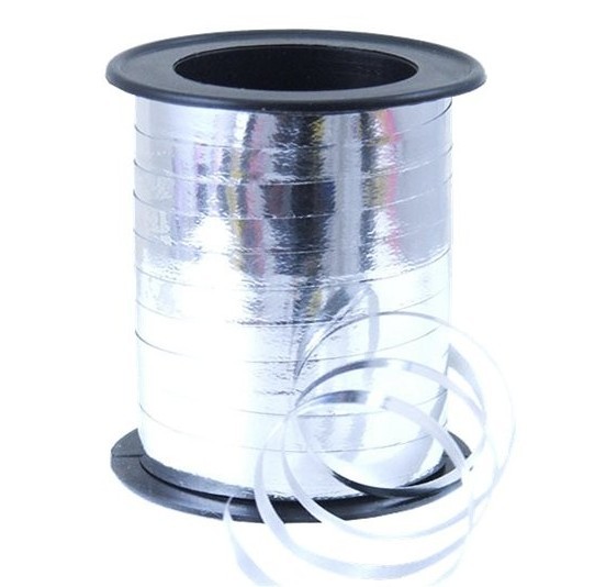 Silbernes Metallic Geschenkband 46m