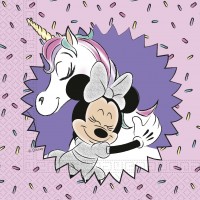 20 Minnie Mouse Einhorn Servietten 33cm