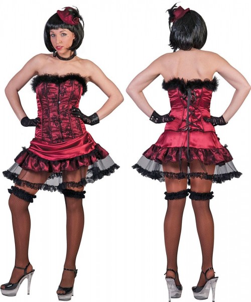 Rotes Burlesque Lady Kleid Sophia