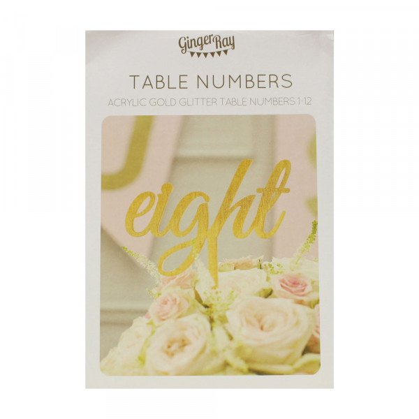 12 goldene Tischnummern 4