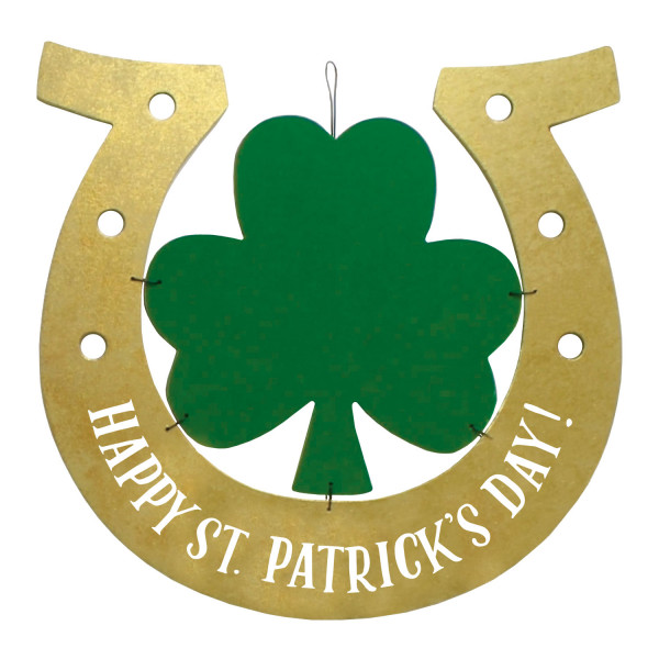 St Patricks Day Hufeisen Hänger 39 x 38,5cm