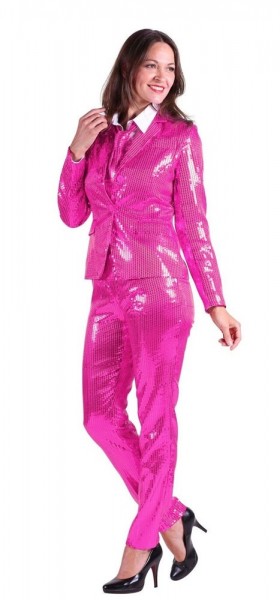 Pailletten Damen Partyanzug Lila