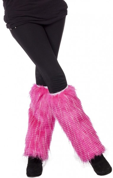 Flauschige Fell Stulpen Pink