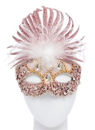 Venezianische Maske Anastasia mit Glitzer