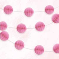Wabenball Girlande Party Night Magenta 213cm