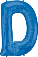 Folienballon Buchstabe D blau XL 86cm