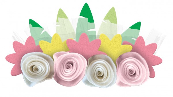 4 Pferde Haarbänder Fleur