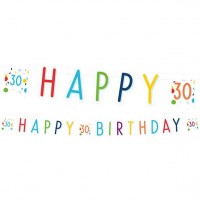 30. Geburtstag Konfetti Partygirlande 1,8m