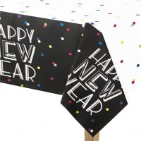 Silvester Tischdecke neon dots