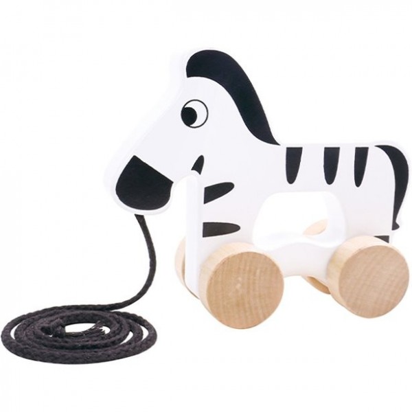 Süßes Holz Zebra zum Ziehen