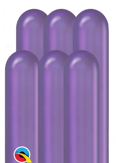 100 Metallic Modellierballons lila 1,5m