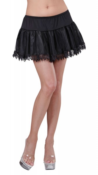 Schwarzer Petticoat Mit Spitzenbesatz